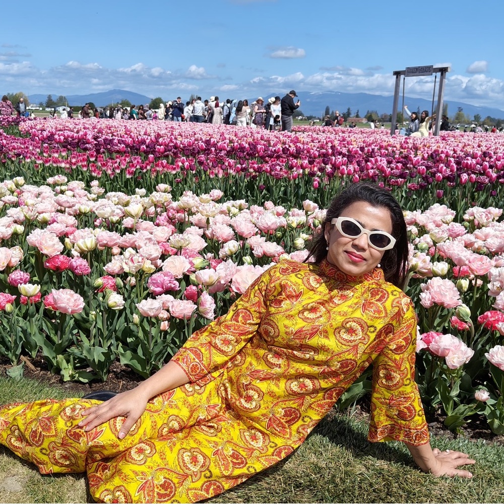 Yellow and Red Paisley Jumpsuit
